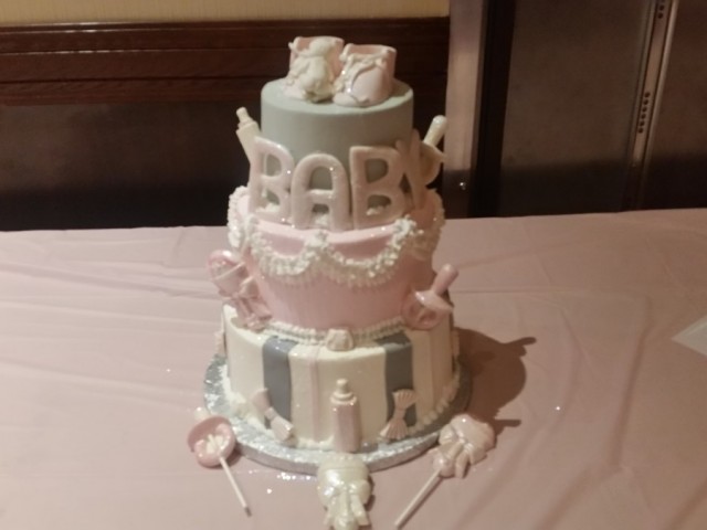 Baby Girl Shower Cake