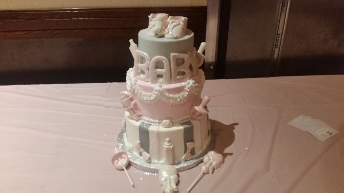 Baby Girl Shower Cake