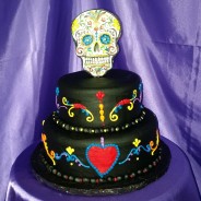 Day of The Dead Wedding Cake