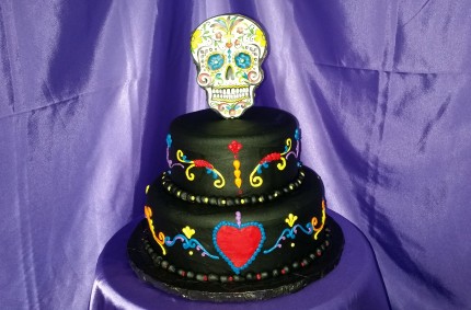 Day of The Dead Wedding Cake