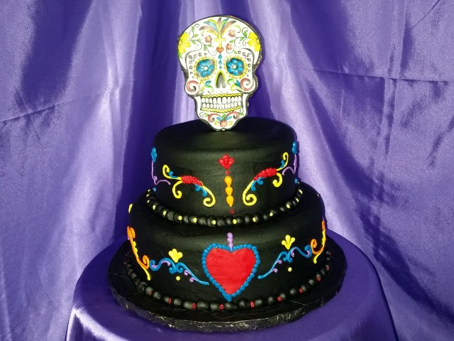 Day of The Dead Wedding Cake