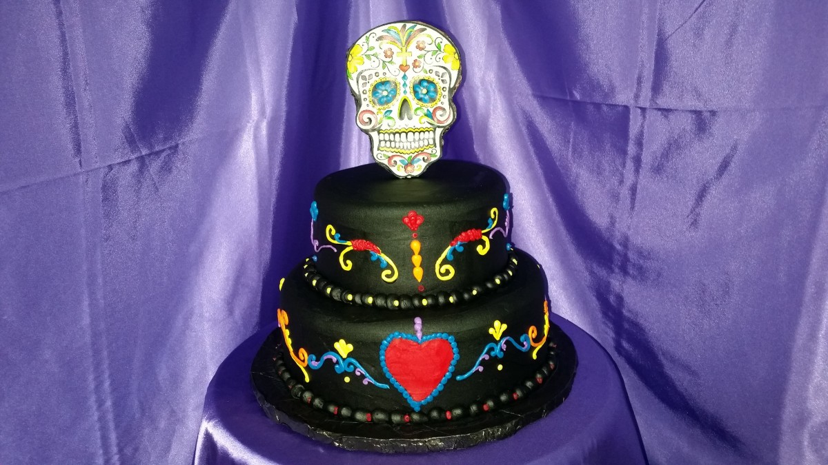 Day of the Dead Wedding Cake