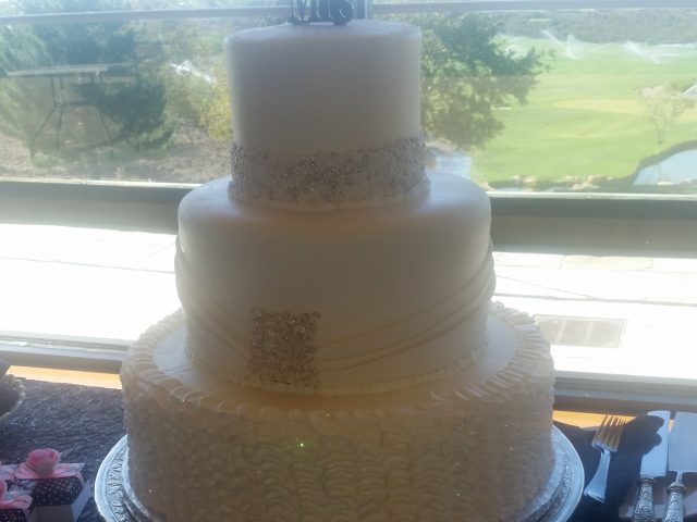 Gold 3 Tier Cake