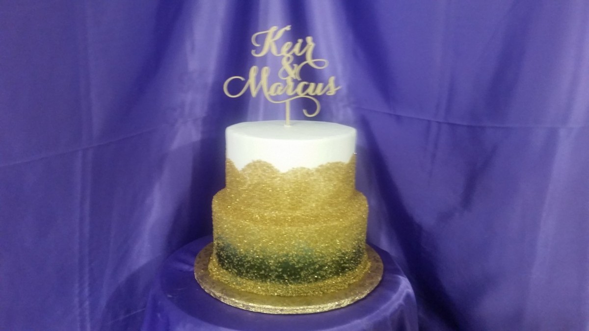 Gold and Black Bling Cake