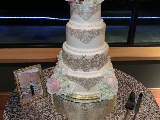 Gold Wedding Cake