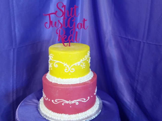 Hot Pink Wedding Cake