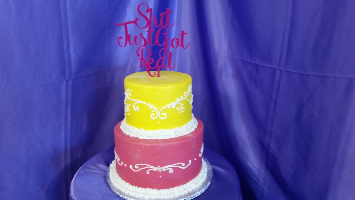 Hot Pink Wedding Cake