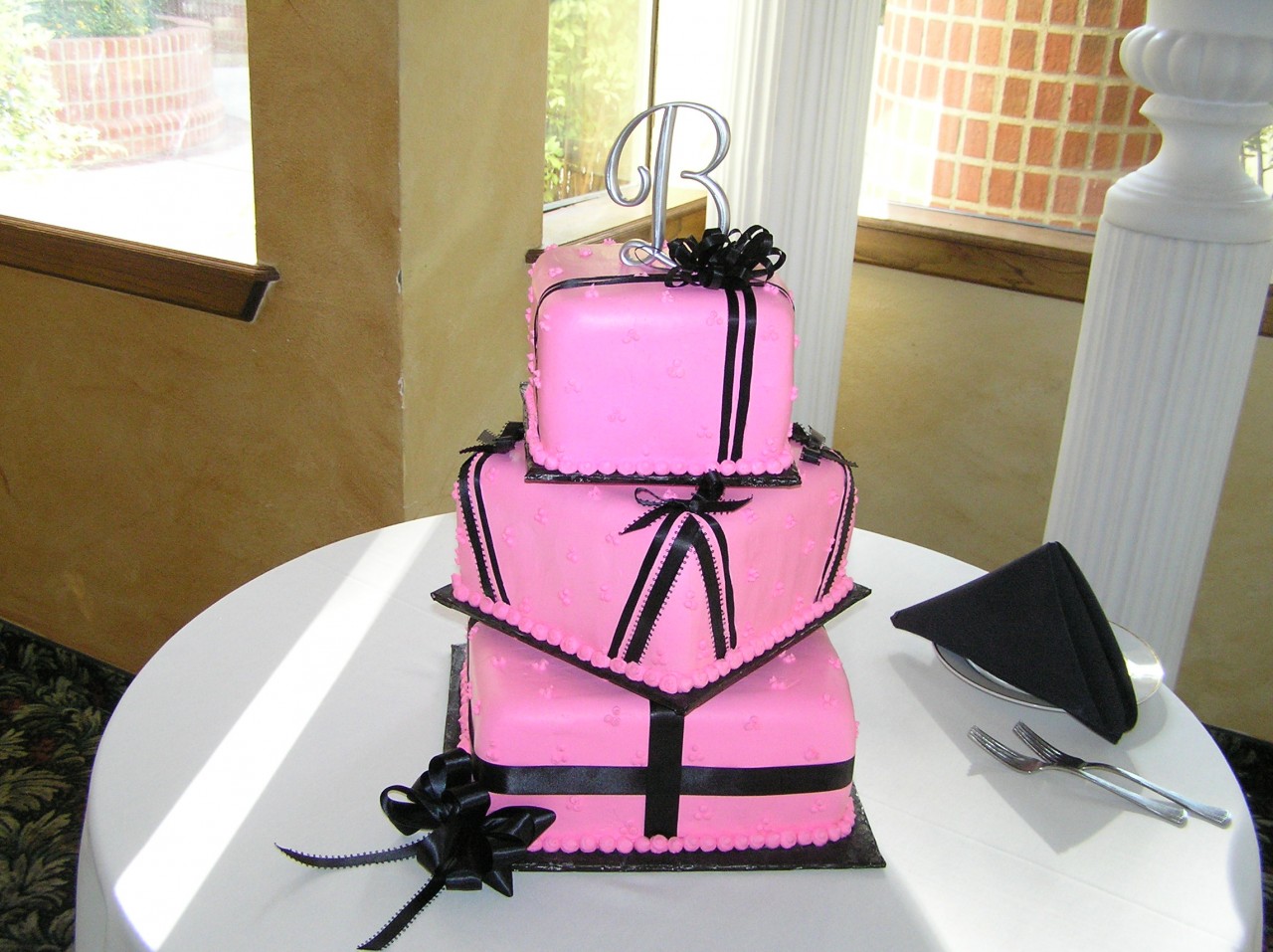 Hot Pink Wedding Cake