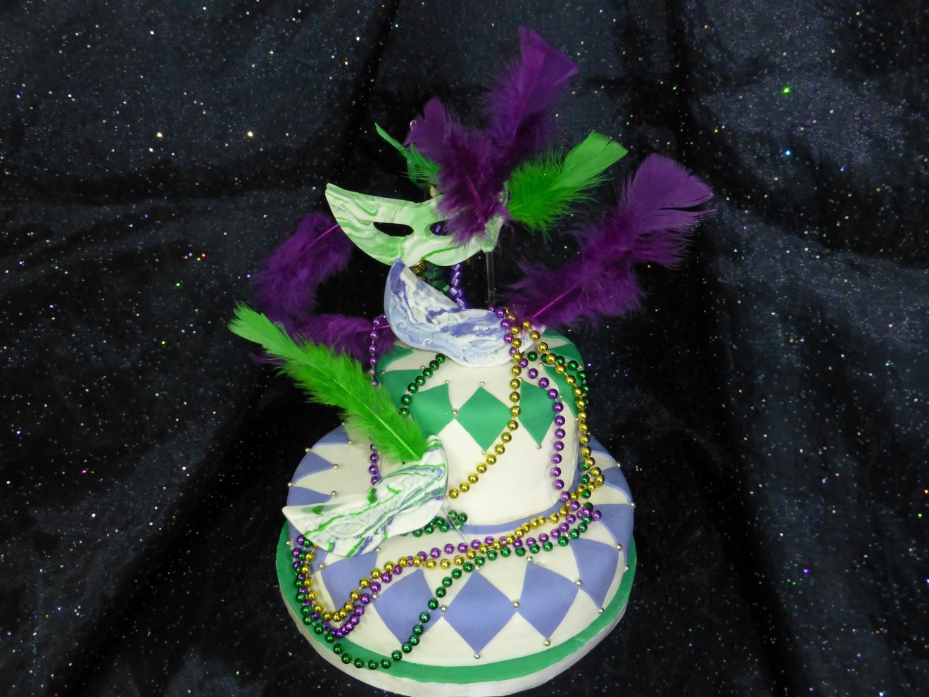 Mardi Gras Cake