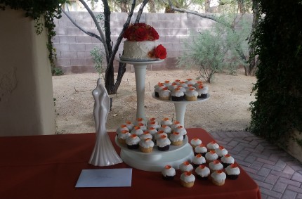 Orange Cupcake Wedding