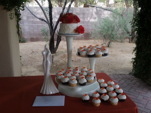 Orange Cupcake Wedding