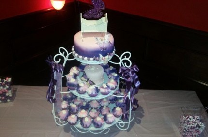 Purple Baby Shower Cake