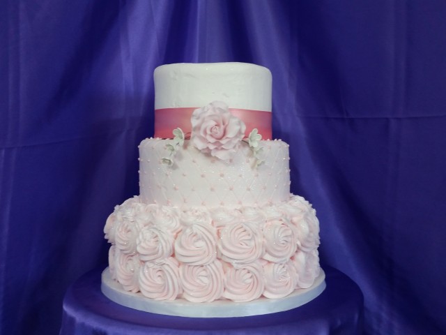 Rosette Wedding Cake