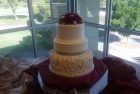 Silver Burgundy Wedding Cake