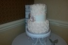 Soft Blush Rosette Cake