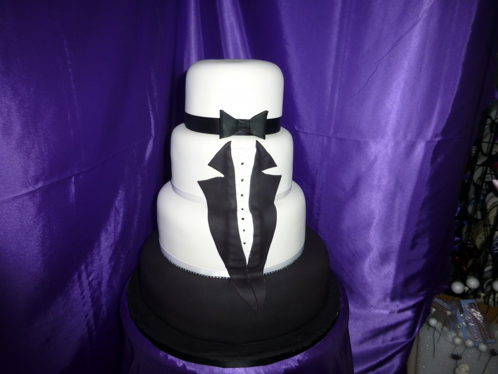 Tuxedo Wedding Cake